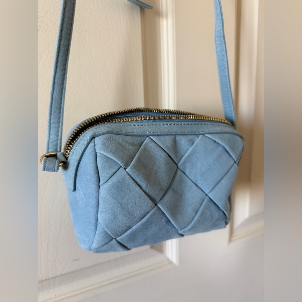 Forever 21 Light Blue Quilted Crossbody Bag
